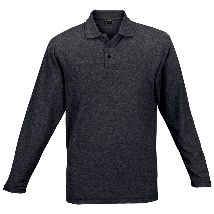 Pique Knit Long Sleeve Golfer Mens
