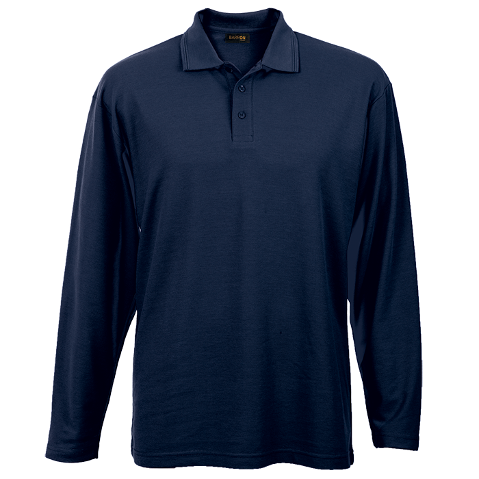 Pique Knit Long Sleeve Golfer Mens