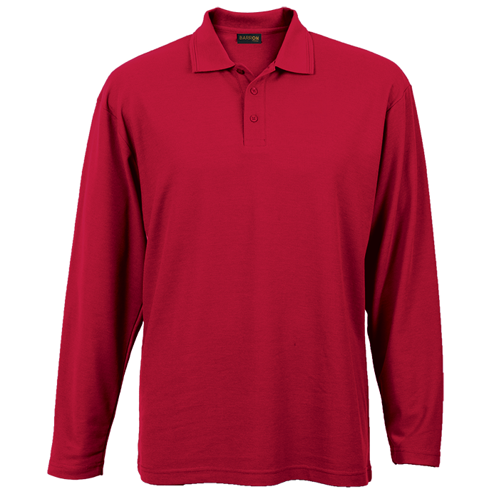 Pique Knit Long Sleeve Golfer Mens