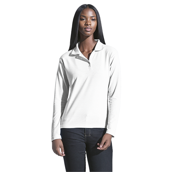 Pique Knit Long Sleeve Golfer Ladies