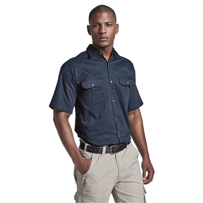 Plain Bush Shirt Mens