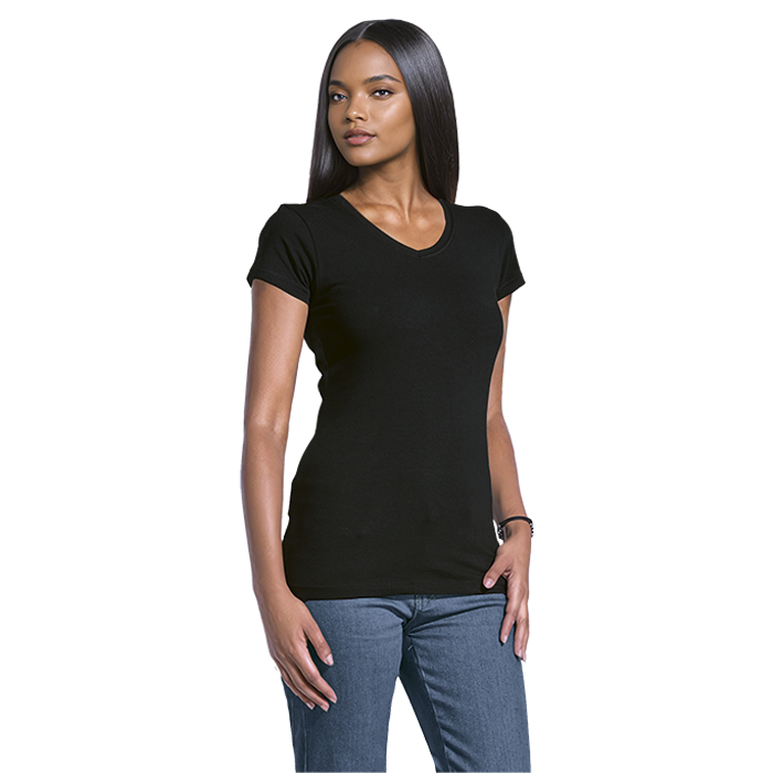 170g Slim Fit V-Neck T-Shirt Ladies