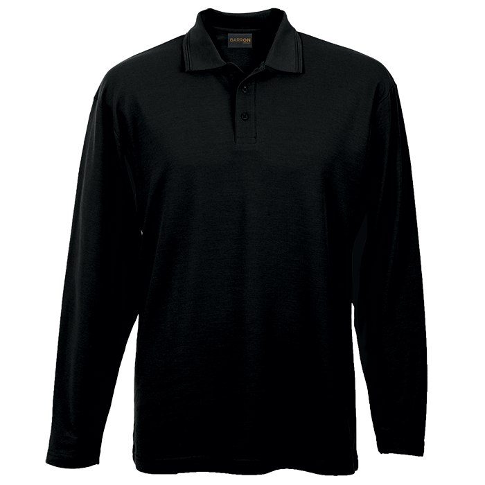 Pique Knit Long Sleeve Golfer Mens