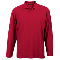 Pique Knit Long Sleeve Golfer Mens