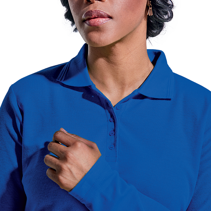 Pique Knit Long Sleeve Golfer Ladies
