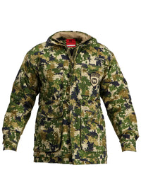 Men’s Padded Camo Parka Jacket Pixelate