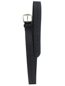 Men’s Leather Belt Black Centre Stitch