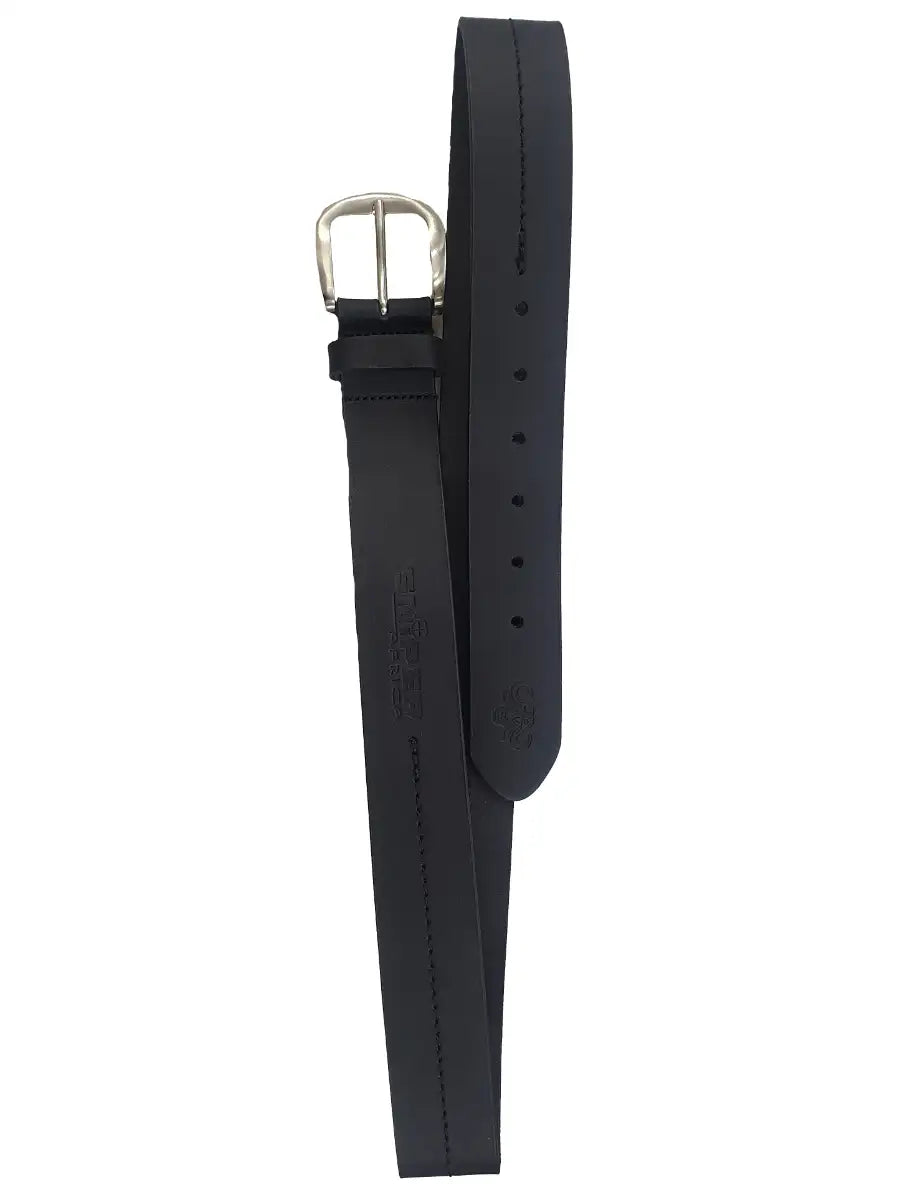Men’s Leather Belt Black Centre Stitch