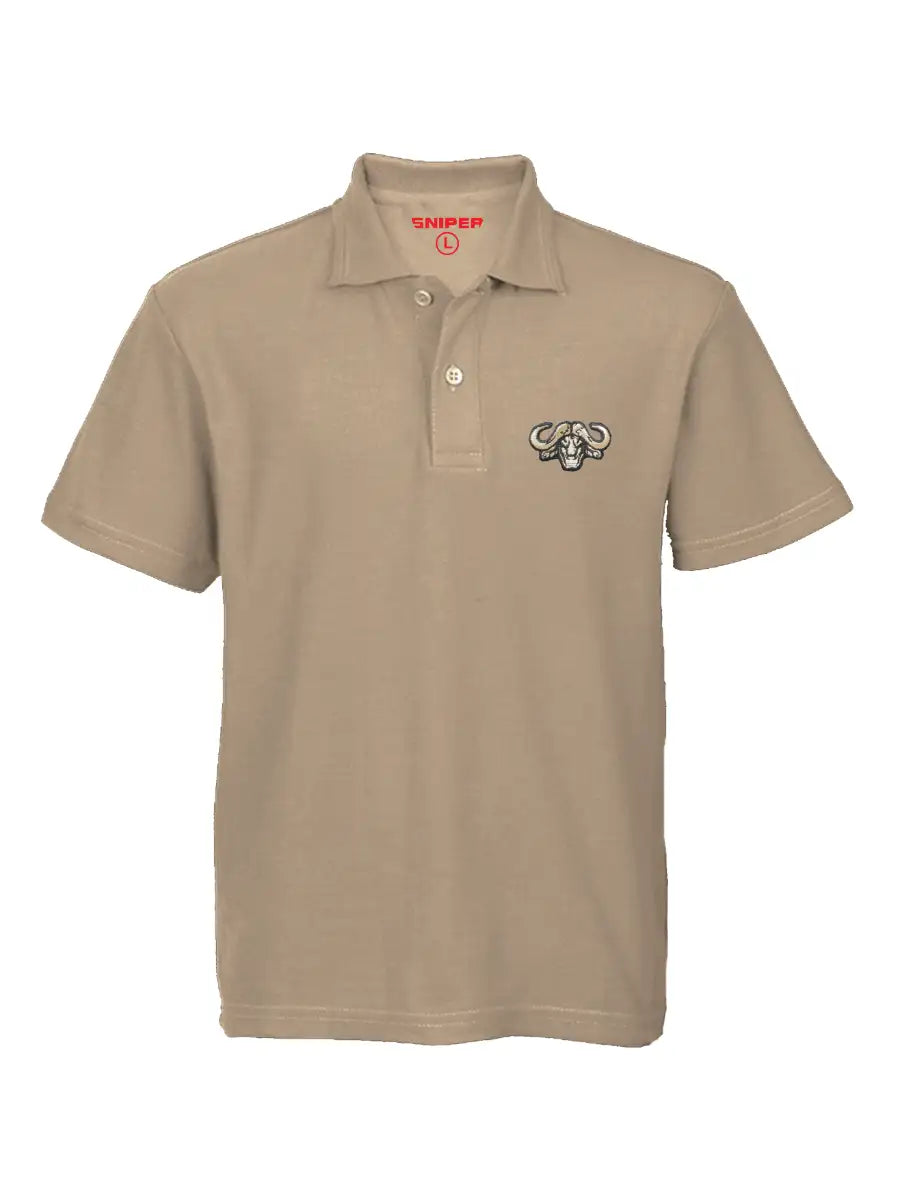 Sniper Khaki Buffalo Logo S/S Golfer