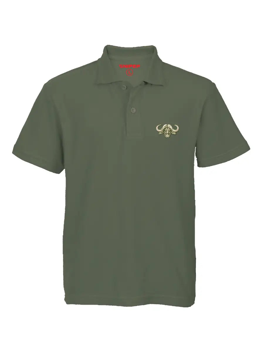 Sniper Olive Buffalo Logo S/S Golfer